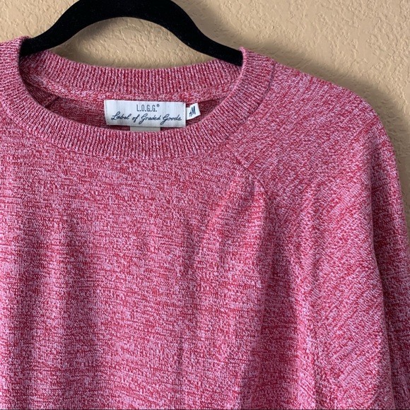 H&M Men's Red Marbled Fitted Sweater - Size Large - Picture 3 of 7